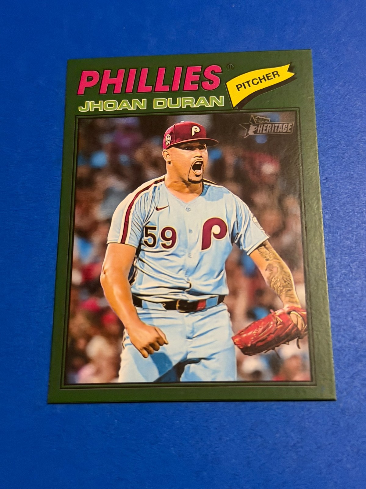 2026 Topps Heritage – Jhoan Duran #14 Dark Green Border