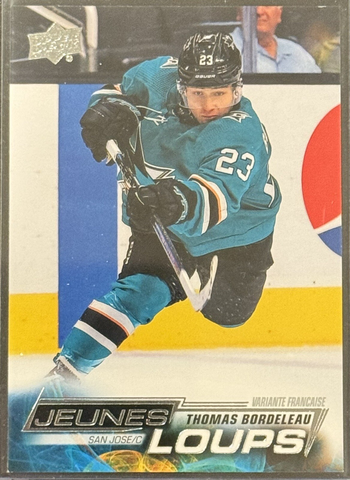 22-23 UPPER DECK SERIES 1 THOMAS BORDELEAU JEUNES LOUPS 210 FRENCH YOUNG GUNS