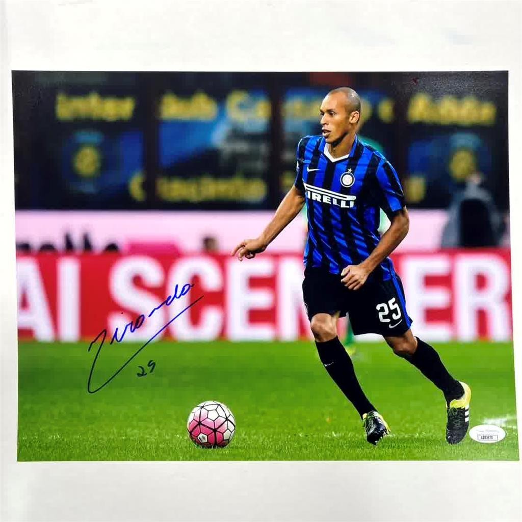 Joao Miranda signed Inter Milan 11×14 photo autograph Brazil ~ JSA COA