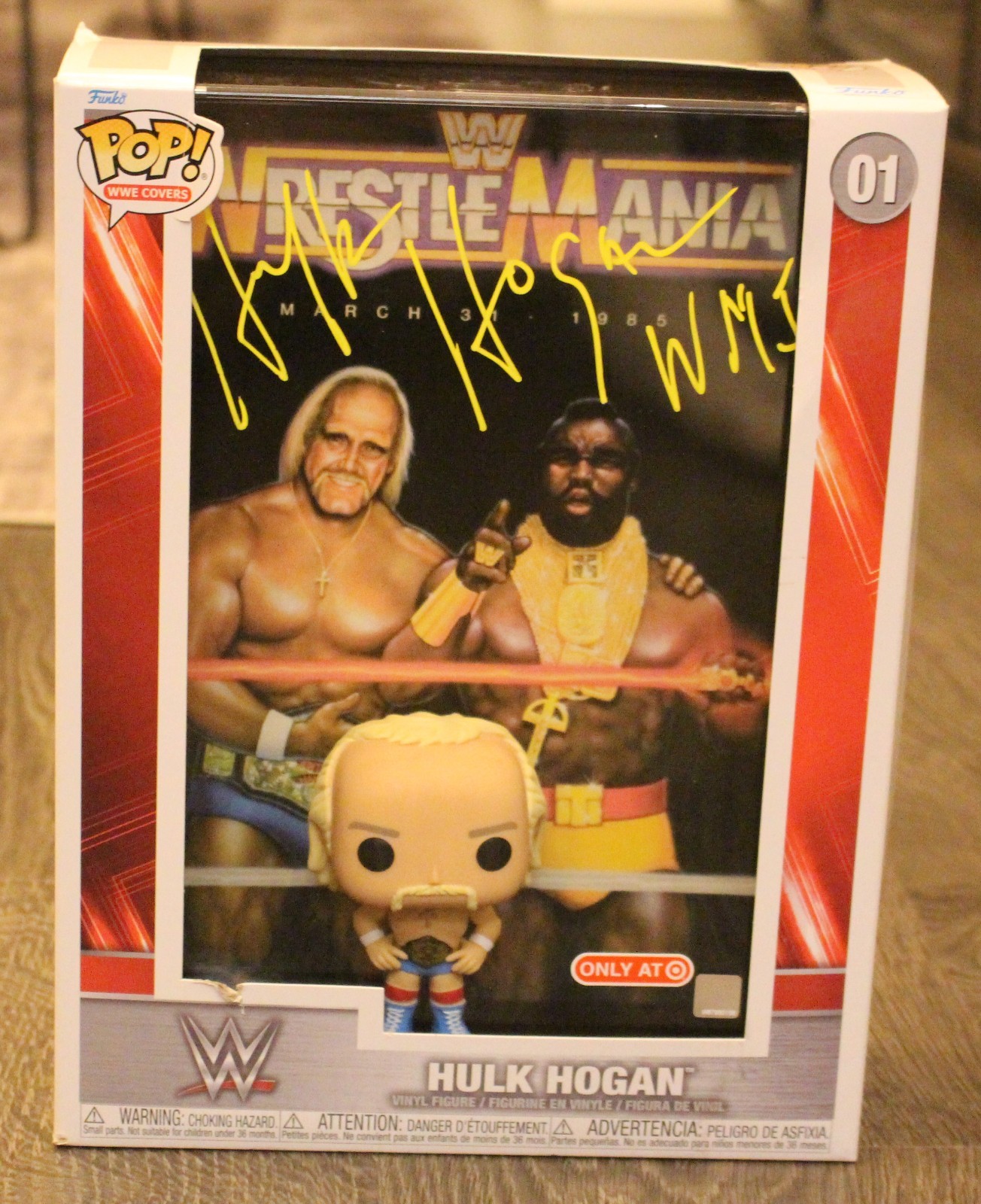 HULK HOGAN Autographed Inscribed WM1 WWE WWF FUNKO POP 01 Wrestlemania BECKETT