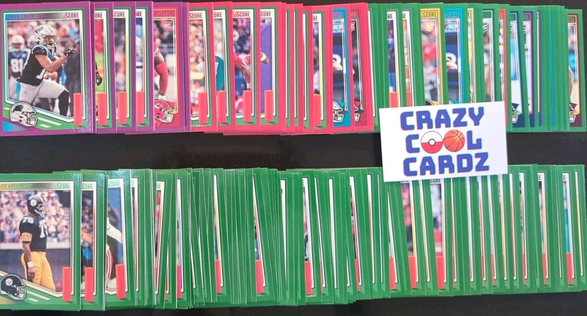 🏈2025 Score Football Cards Complete your base set parallels u choose PYC green