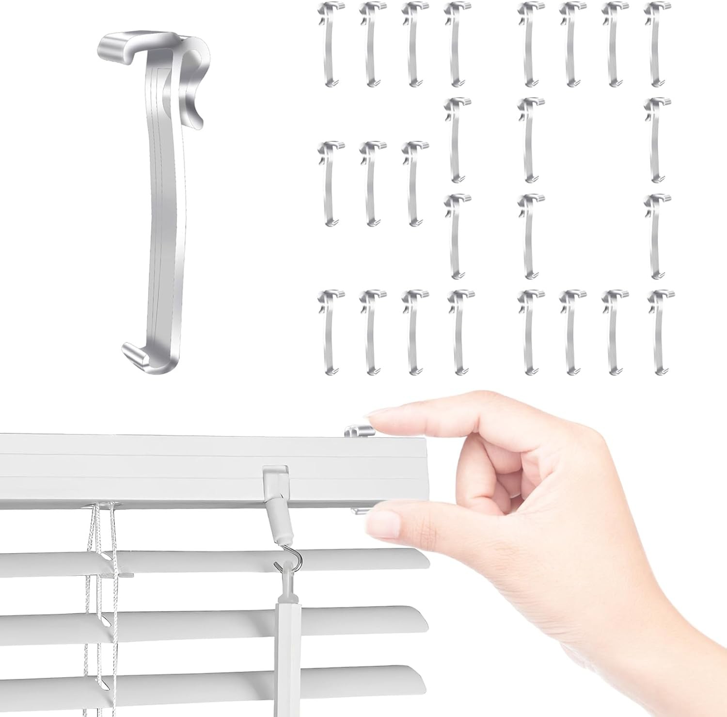 30 Pcs 2.5 Inch Valance Clips, Clear Plastic inch -30pcs, Transparent
