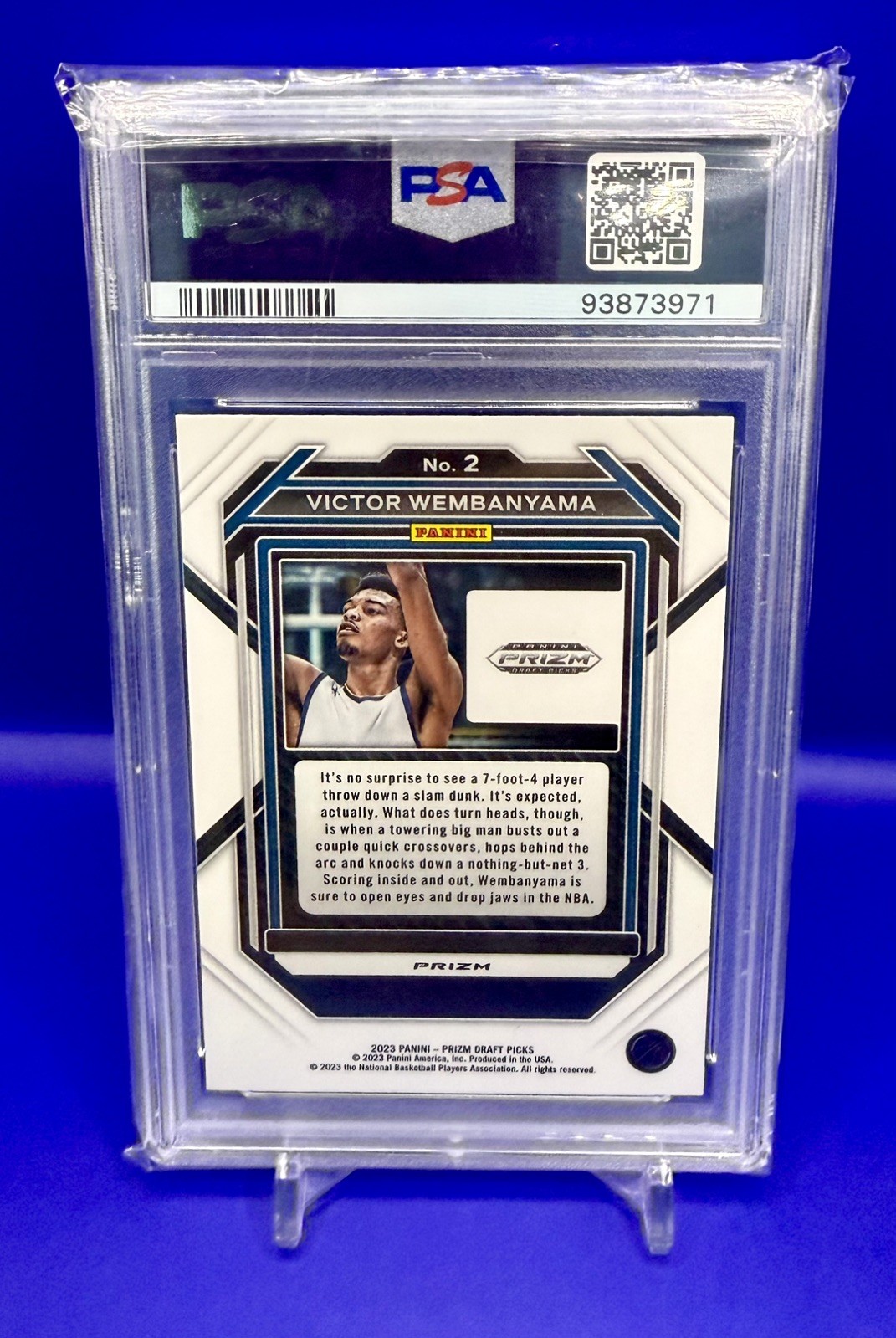 2023 Panini Prizm Draft Picks Victor Wembanyama #2 Green PSA 10 RC
