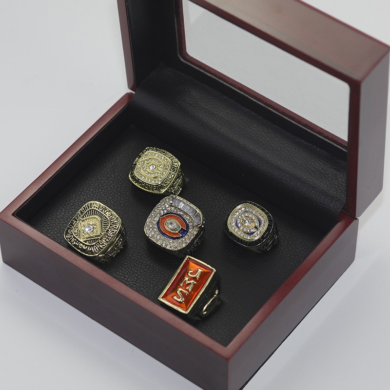 5 PCS Chicago Bears Championship Rings Set With Box 1933 1963 1985 1985 2006