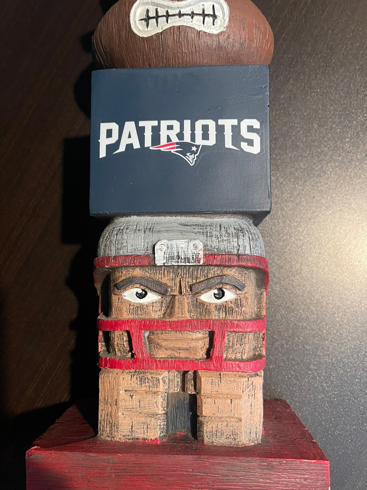 NEW ENGLAND PATRIOTS TIKI TOTEM STATUE