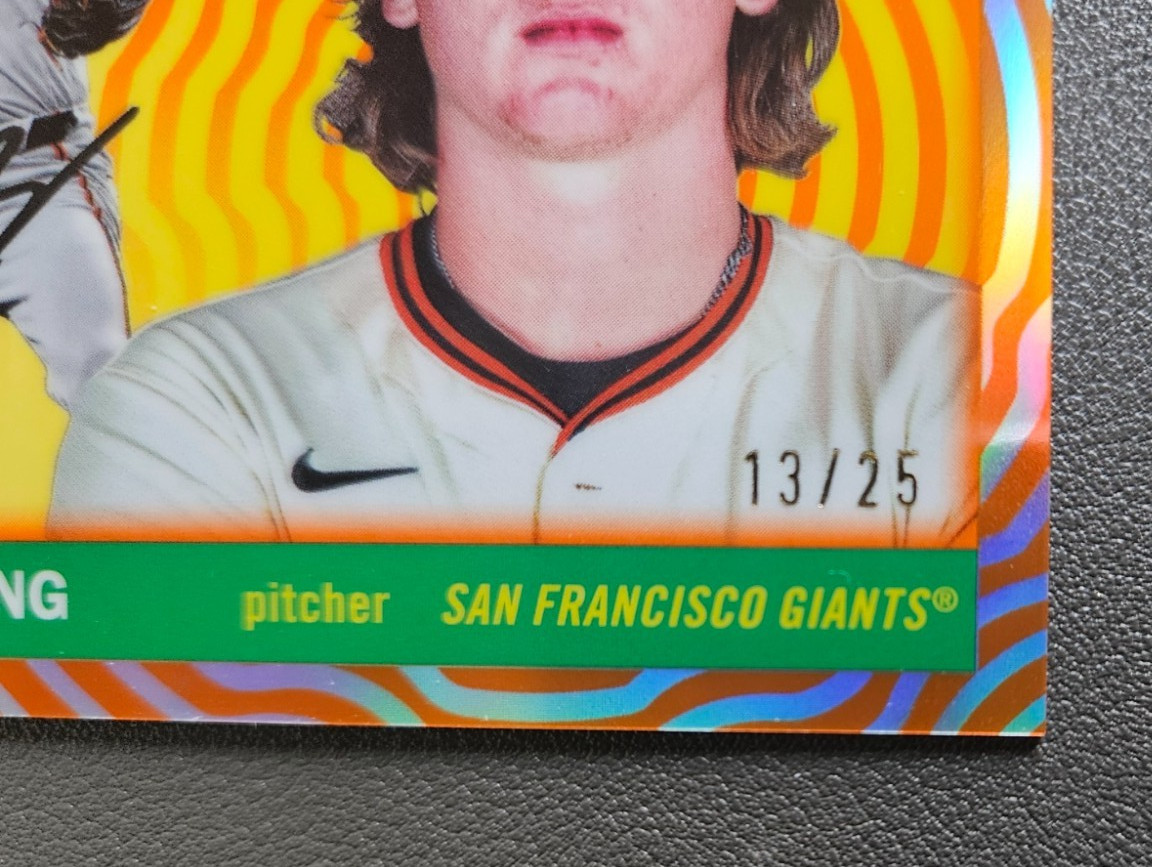 2025 Topps Chrome Platinum Hayden Birdsong Giants RC Orange Wave Refractor 13/25