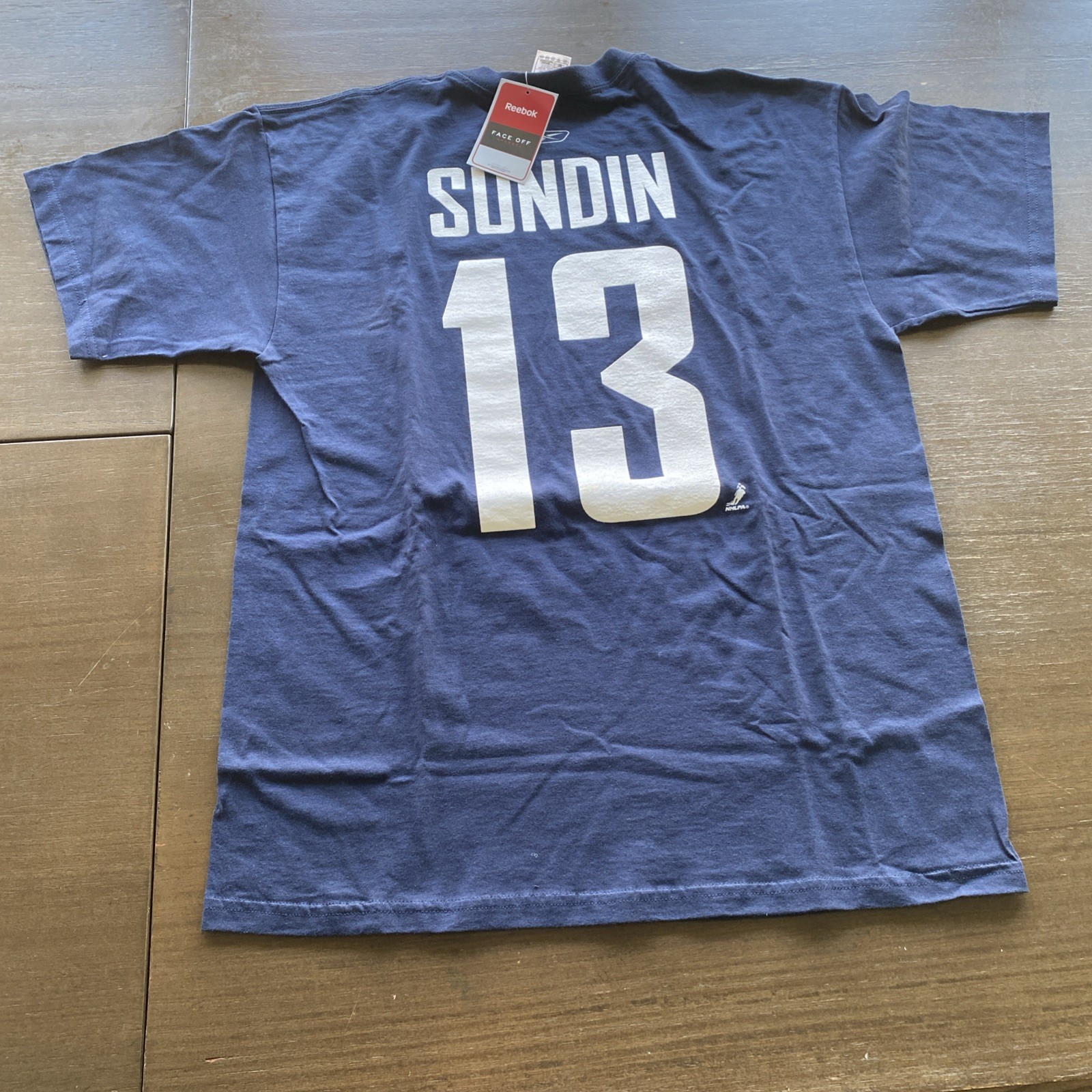 Toronto Maple Leafs Shirt Men Medium Blue Mats Sundin 13 NHL Hockey Reebok New