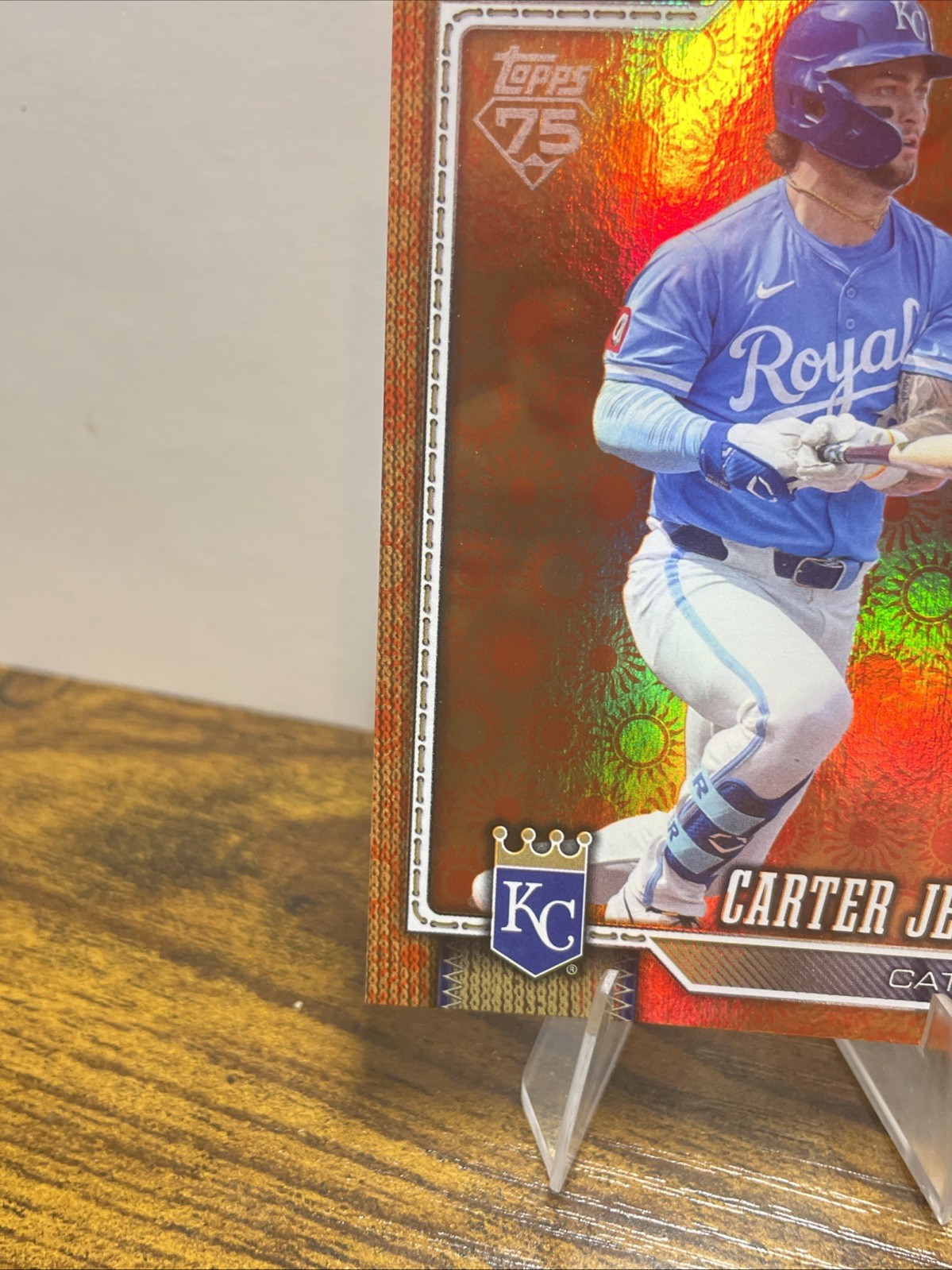 2026 Topps Series 2 #530 Carter Jensen Holiday Sun Foil RC – Kansas City Royals