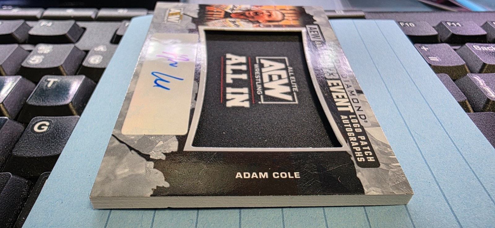 2024 Black Diamond AEW Adam Cole #LPAIA-1 All In Event Logo Patch Auto 28/49