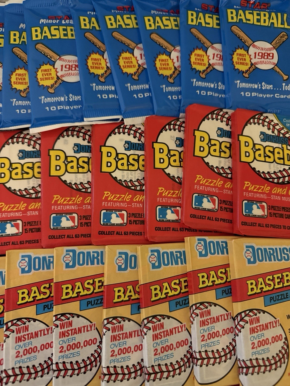 Baseball Cards – Unopened Packs from Vintage Box – 200 Cards In Sealed Packs!