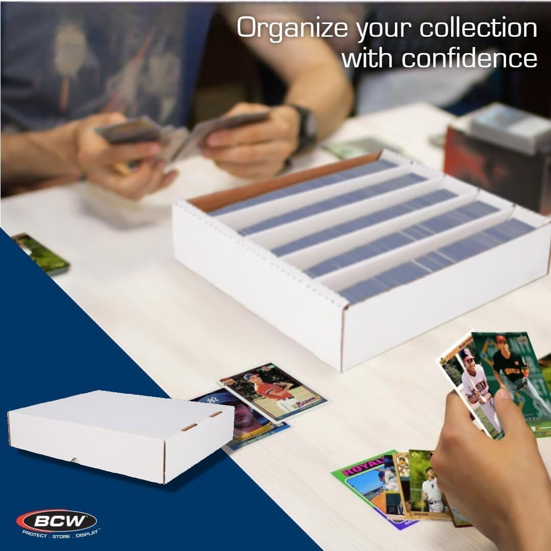 X3 BCW Quality 5000 Count Super Monster FULL LID Trading Card Slab Storage Boxes