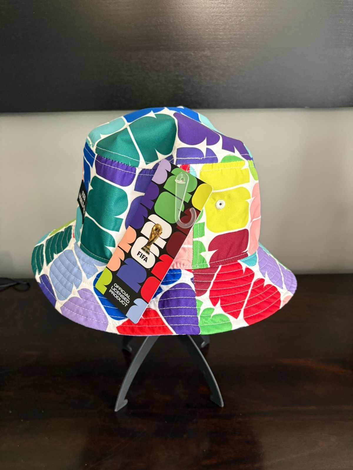 FIFA World Cup Multicolor Geometric Bucket Hat Unisex Adults- One Size New Tags