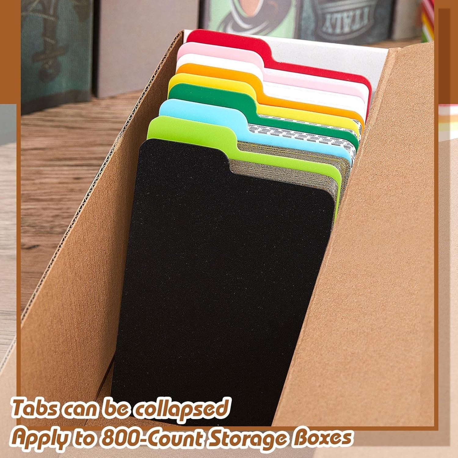 Assorted Color Card Page Dividers – 100 Lightweight Plastic Organizers for Cards