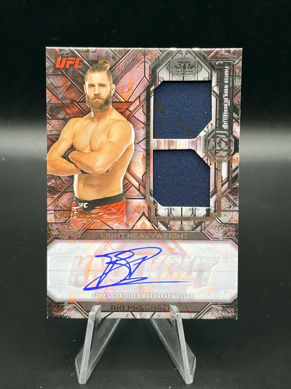 2026 UFC KNOCKOUT JIRI PROCHAZKA TIER 1 DUAL RELIC AUTO #’D 126/299 #TOA-JP