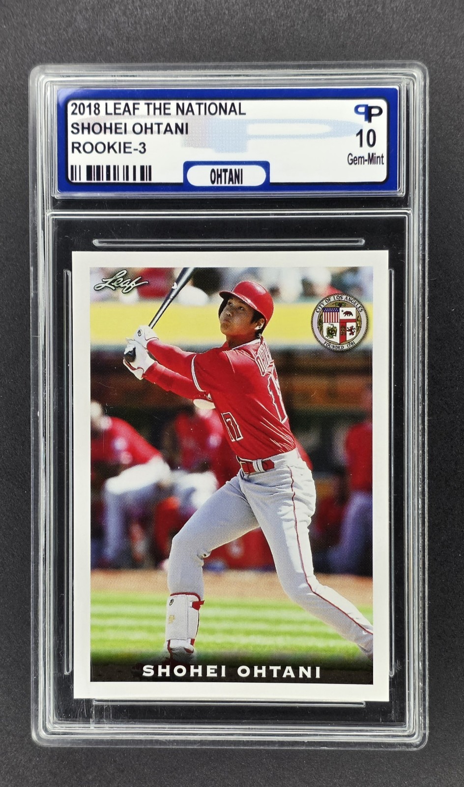2018 Leaf The National🔥Shohei Ohtani RC💥#03 GM 10🔥Los Angeles Seal💥