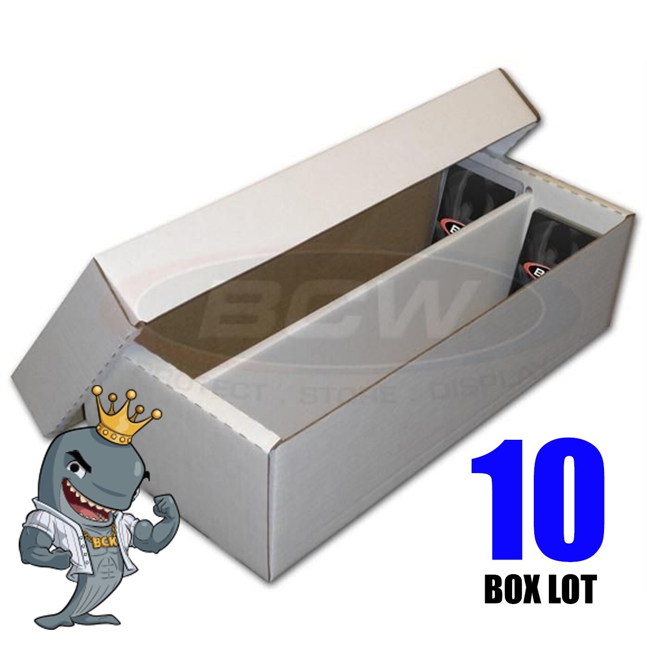 10x BCW 1600ct 2-row Storage Box with LID (10ct Lot) – $6.83/Box FREE SHIP