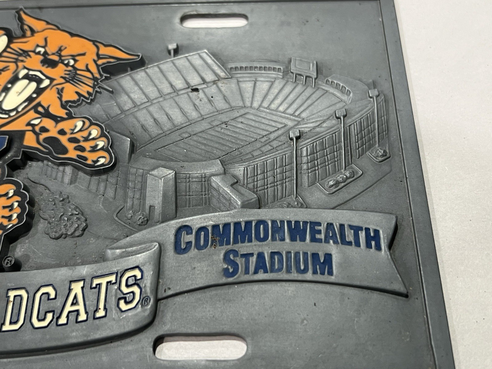 UK Kentucky Wildcats College Football Pewter Car License Plate Tag HEAVY