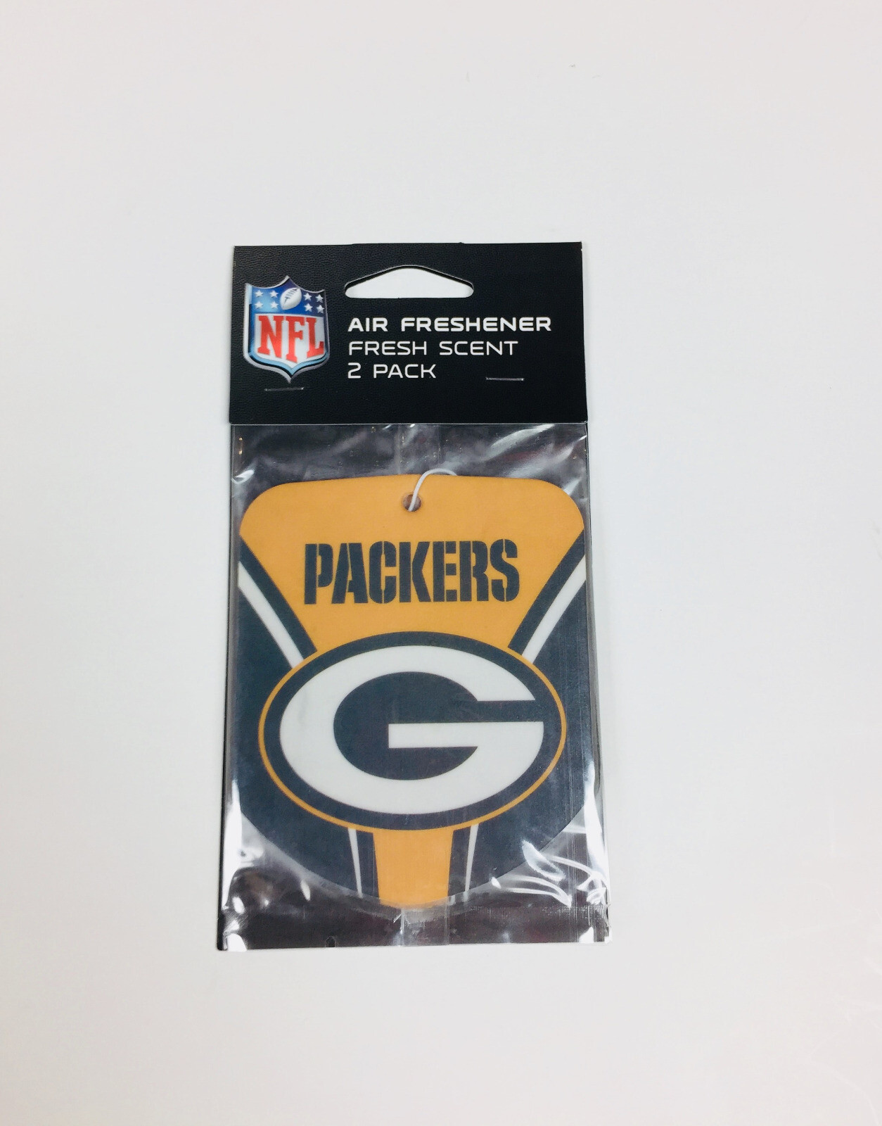 Green Bay Packers Air Freshener Fresh Scent 2 Pack Car Truck NEW 3×3 Inches