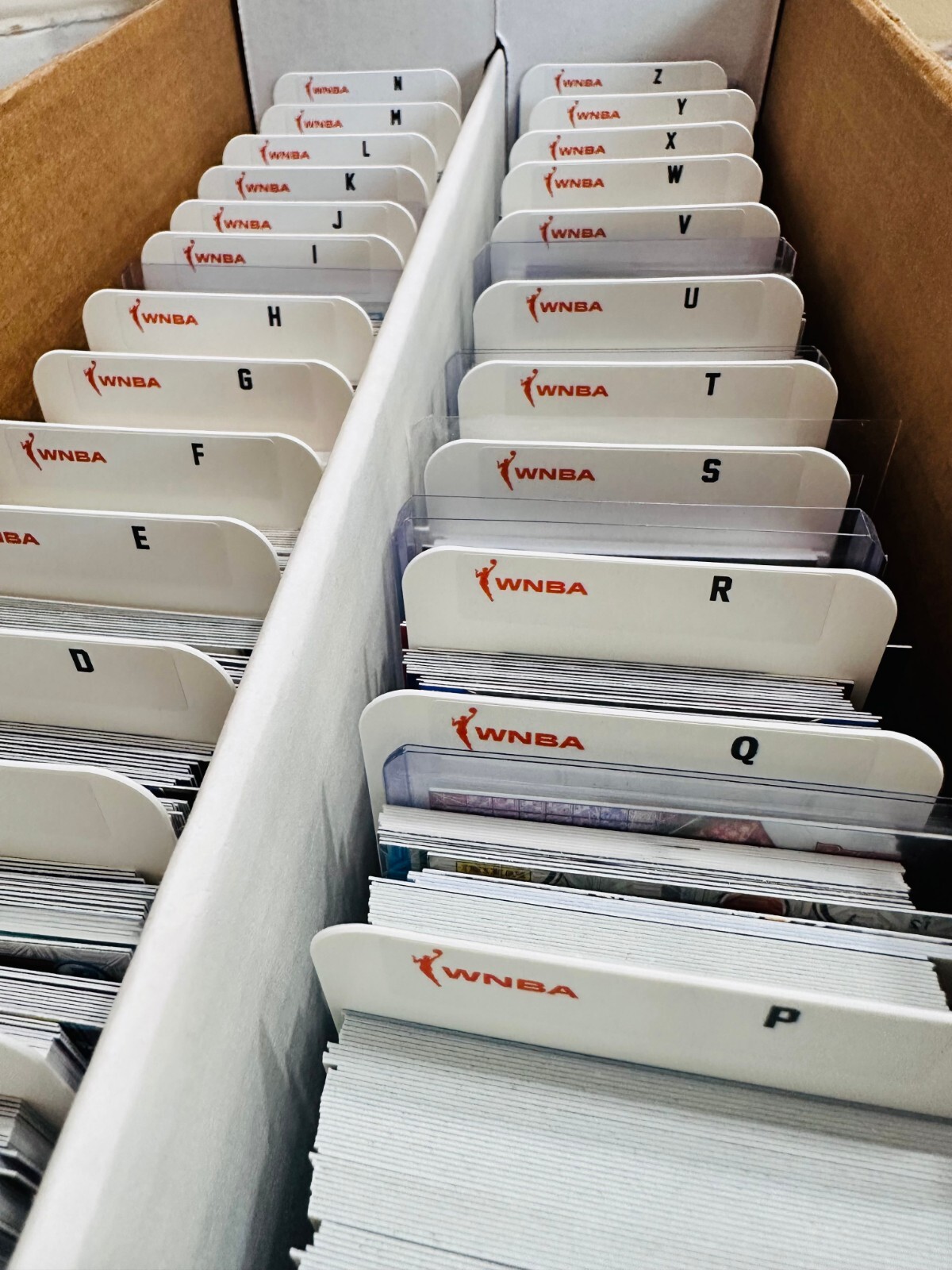 (26) TALL Sports Card Dividers with 26 FREE WNBA A-Z Labels Set