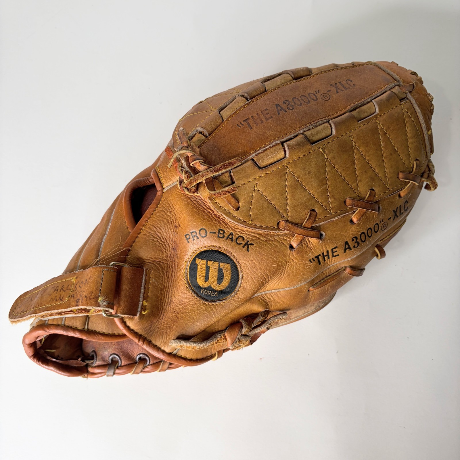 Vintage Wilson Pro Back The A3000 XLC Dual Hinge Made In Korea Baseball Glove