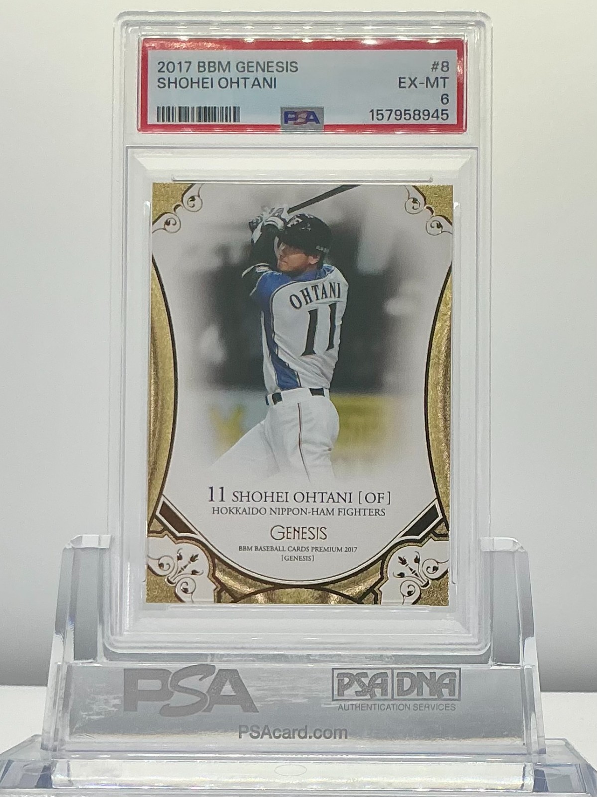 SHOHEI OHTANI 2017BBM GENESIS BATTING #8 PSA6!POP7!(RC)