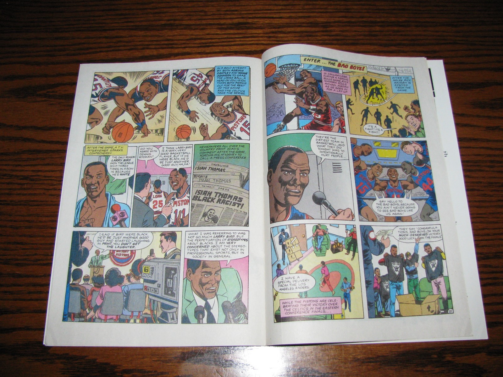 ISIAH THOMAS – Basketball Comic Book!! Oddball! PISTONS
