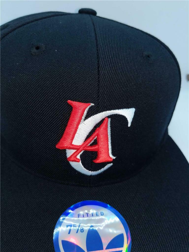 New Los Angeles Clippers Mens Adidas Fitted 7 1/8-3/8-1/2-5/8 Flatbrim Cap Hat