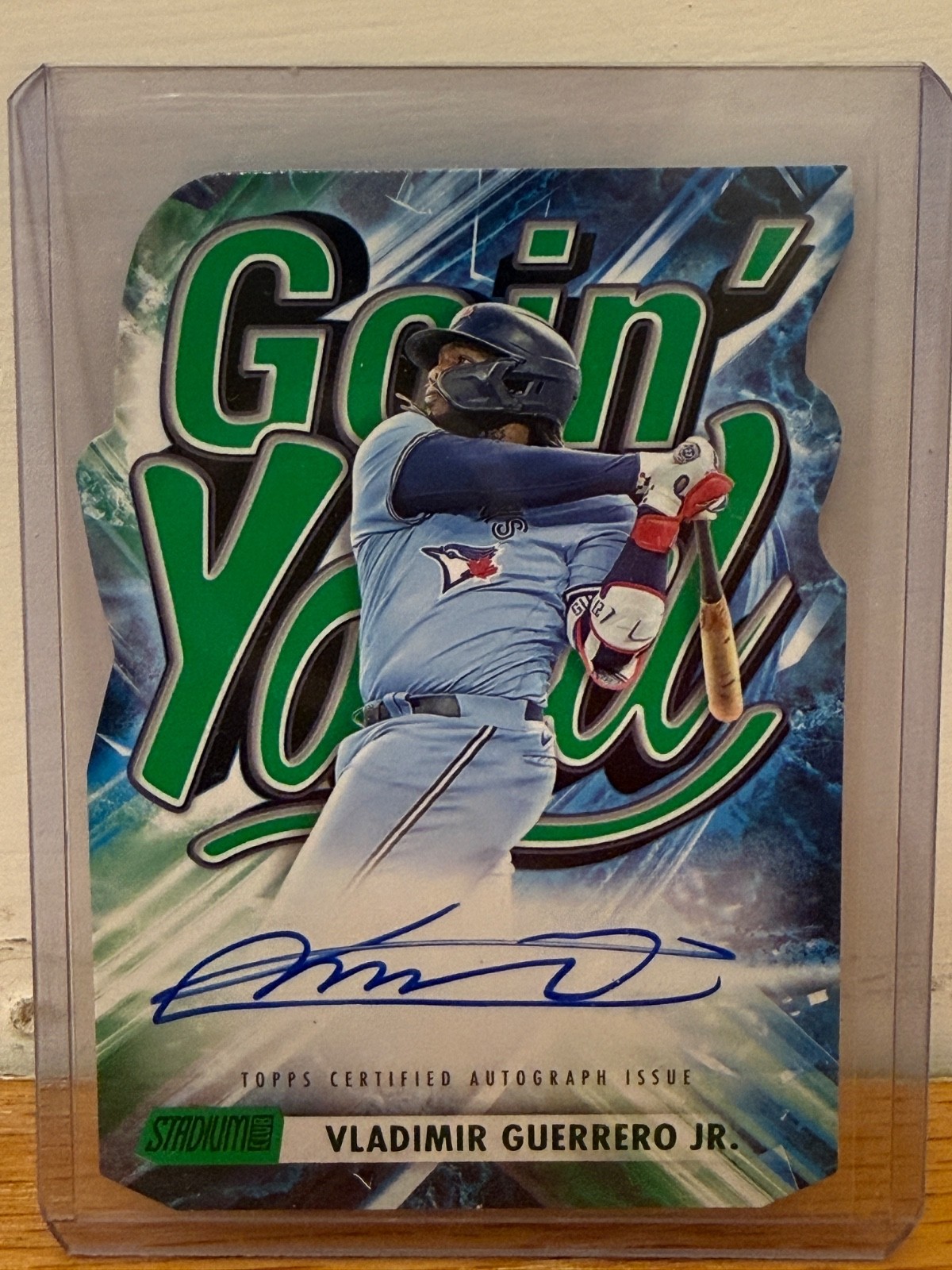 2024 Topps Stadium Club Goin’ Yard Auto Green Vladimir Guerrero Jr. #GYA-VG /5