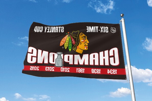 CHICAGO BLACKHAWKS 3’X5′ FLAG/BANNER **100% FULL COLOR ON BOTH SIDES OF FLAG**