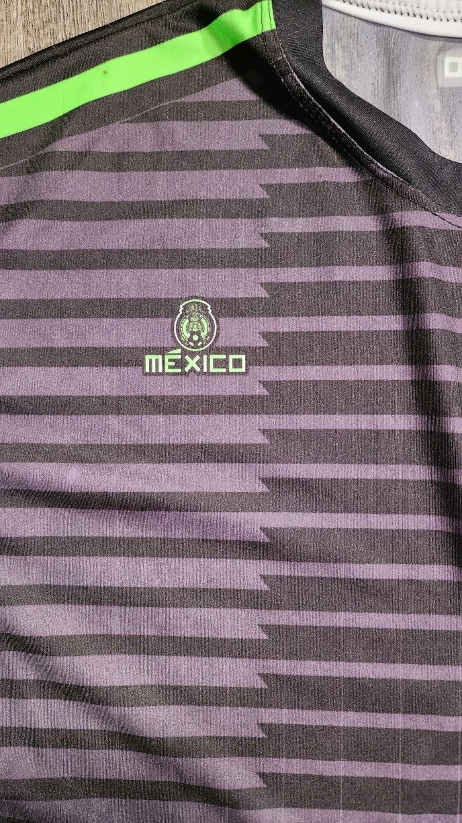Mexico National Team FMF Soccer Jersey Men’s Black Green Graphic Shirt No Tag
