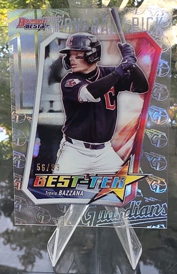 RARE! 🇳🇿✨️TRAVIS BAZZANA 2025 Bowman’s Best Acetate Best-Tek /99 SP Guardians