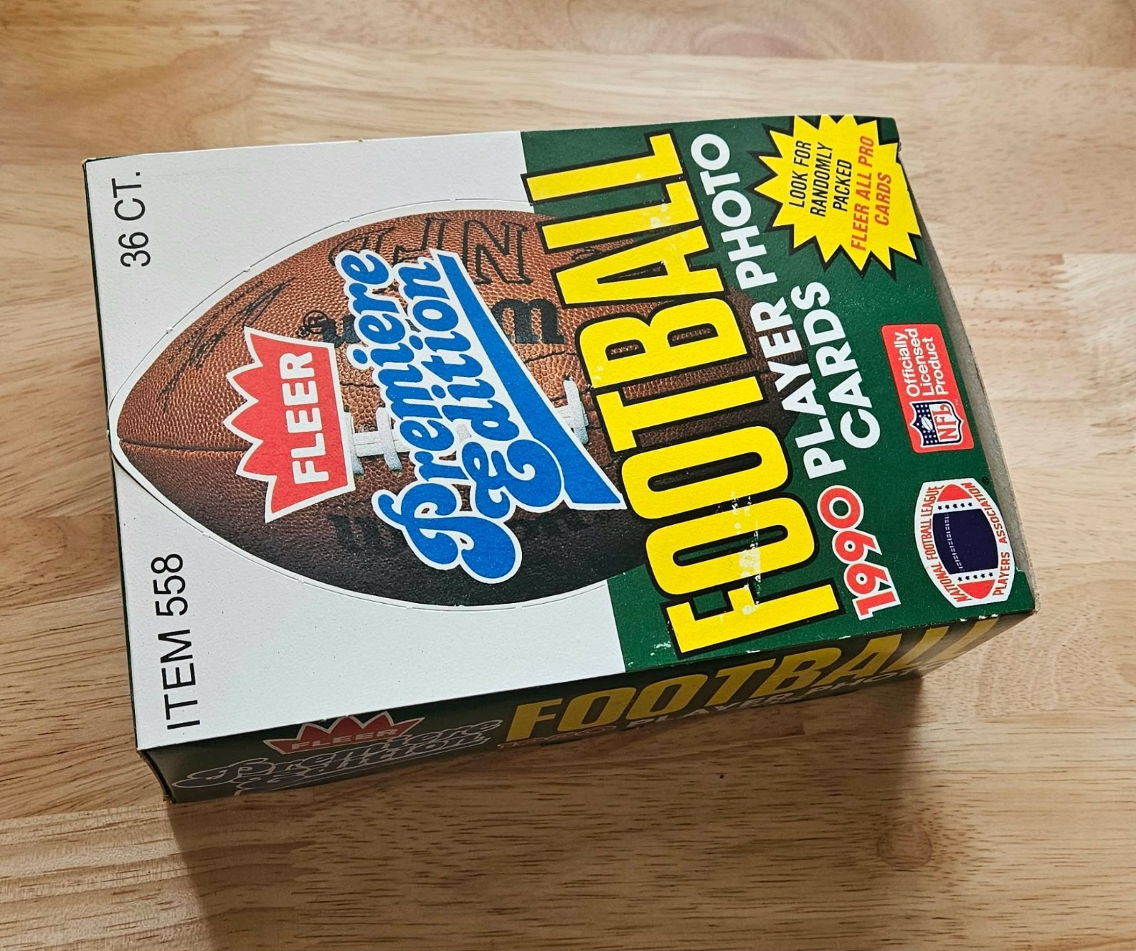 1990 Fleer Football Premiere Edition Wax Box 36 New Sealed Packs Vintage NFL