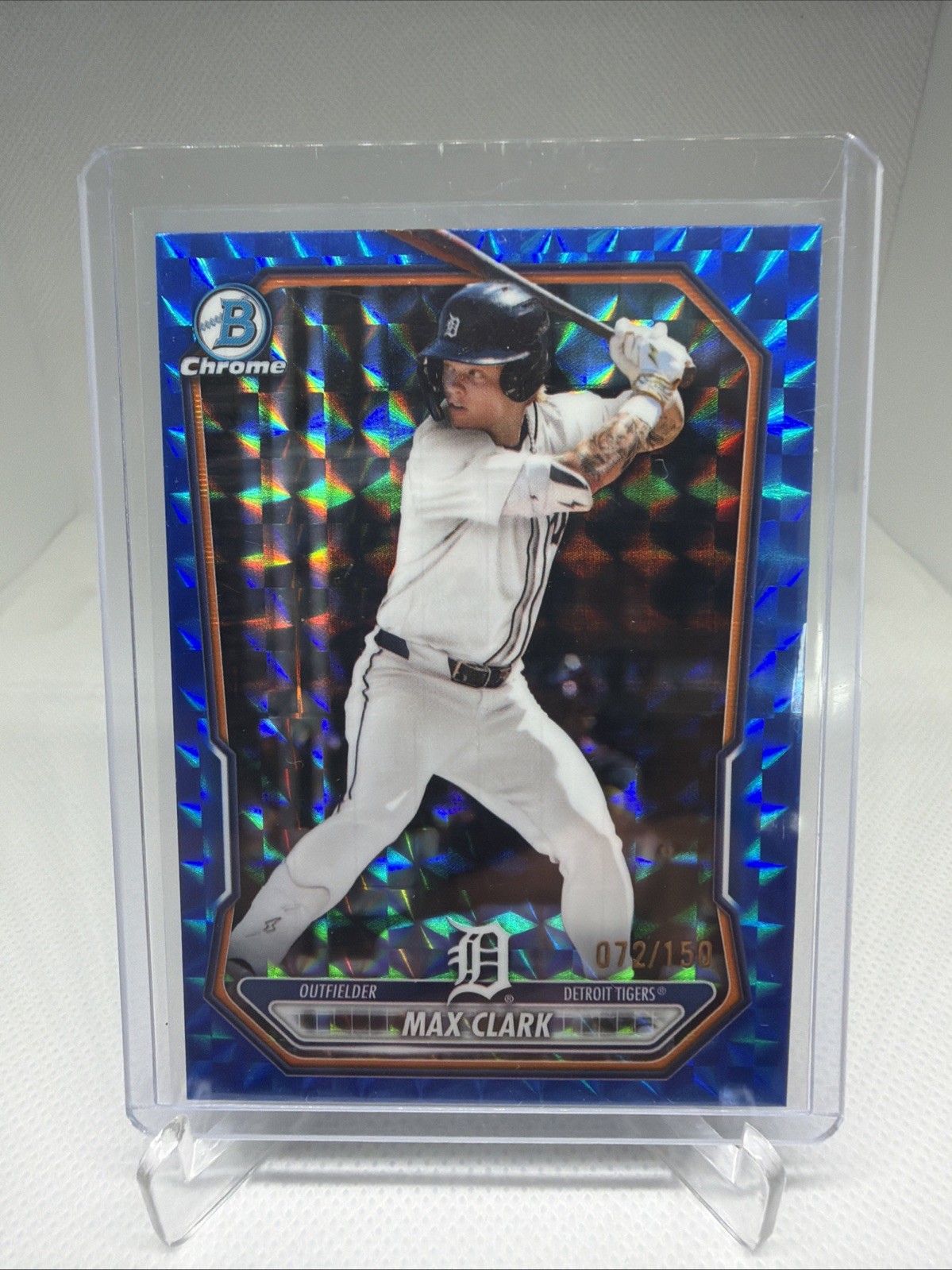Max Clark 2026 Bowman Chrome #BCP-2 Blue Geometric Refractor Prospects /150