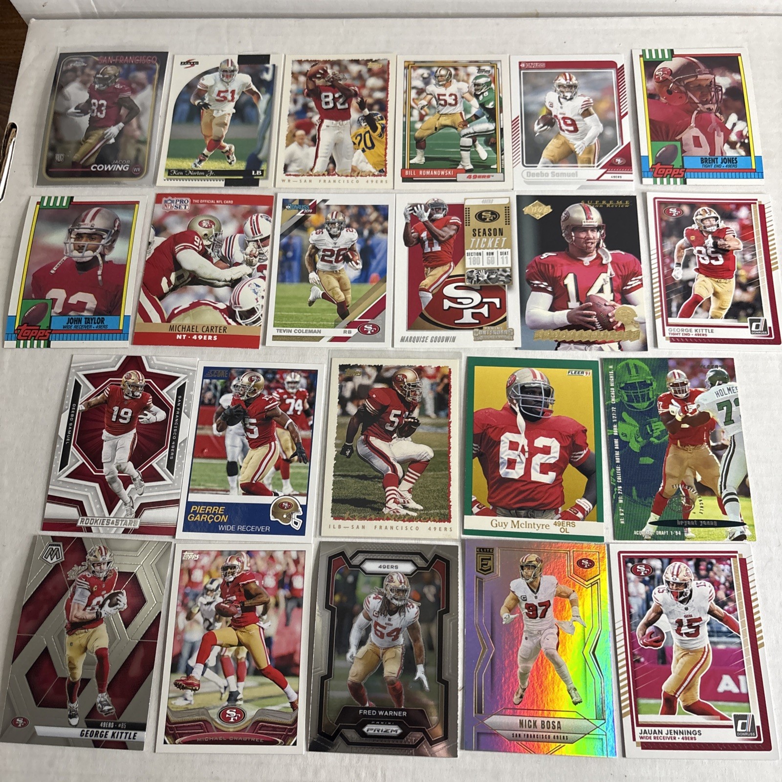 Niners NFL Football Card Lot (50 Cards) Rookies, Stars, Inserts San Francisco 49