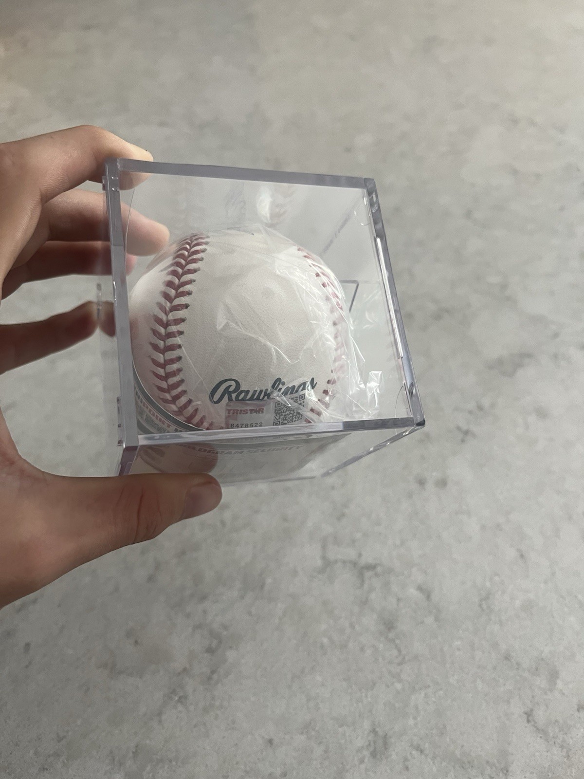 BallQube UV Baseball Display Case Clear Cube w/ Box, Signed by Roger Clemons
