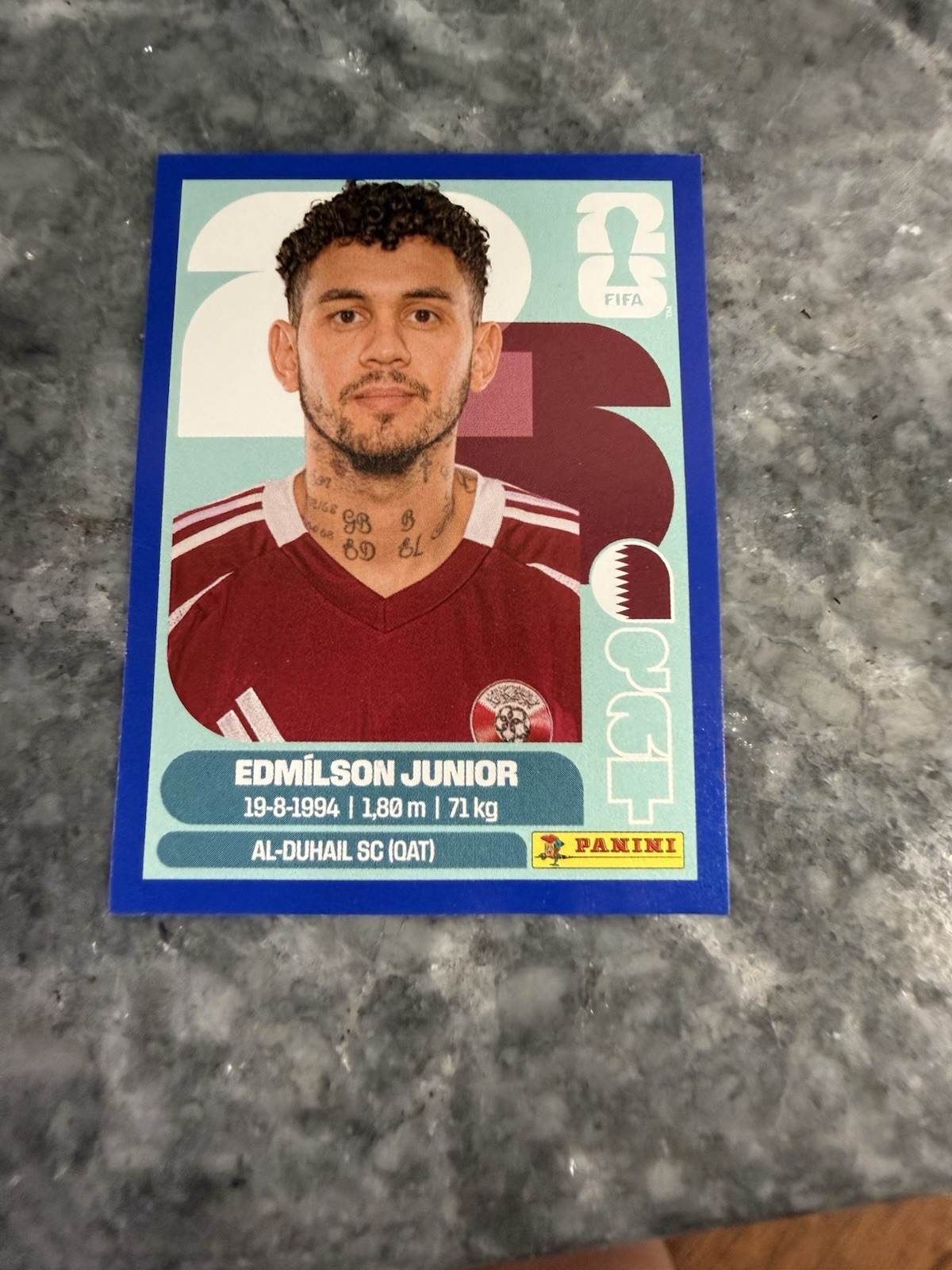 QAT17 panini fifa world cup 2026 sticker Blue Border