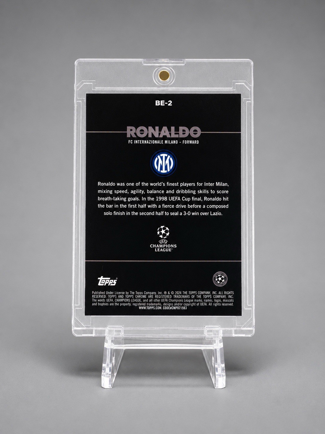 Ronaldo R9 Brazil, Shadow Etch Case Hit 2024 Topps Chrome UEFA, Inter Milan