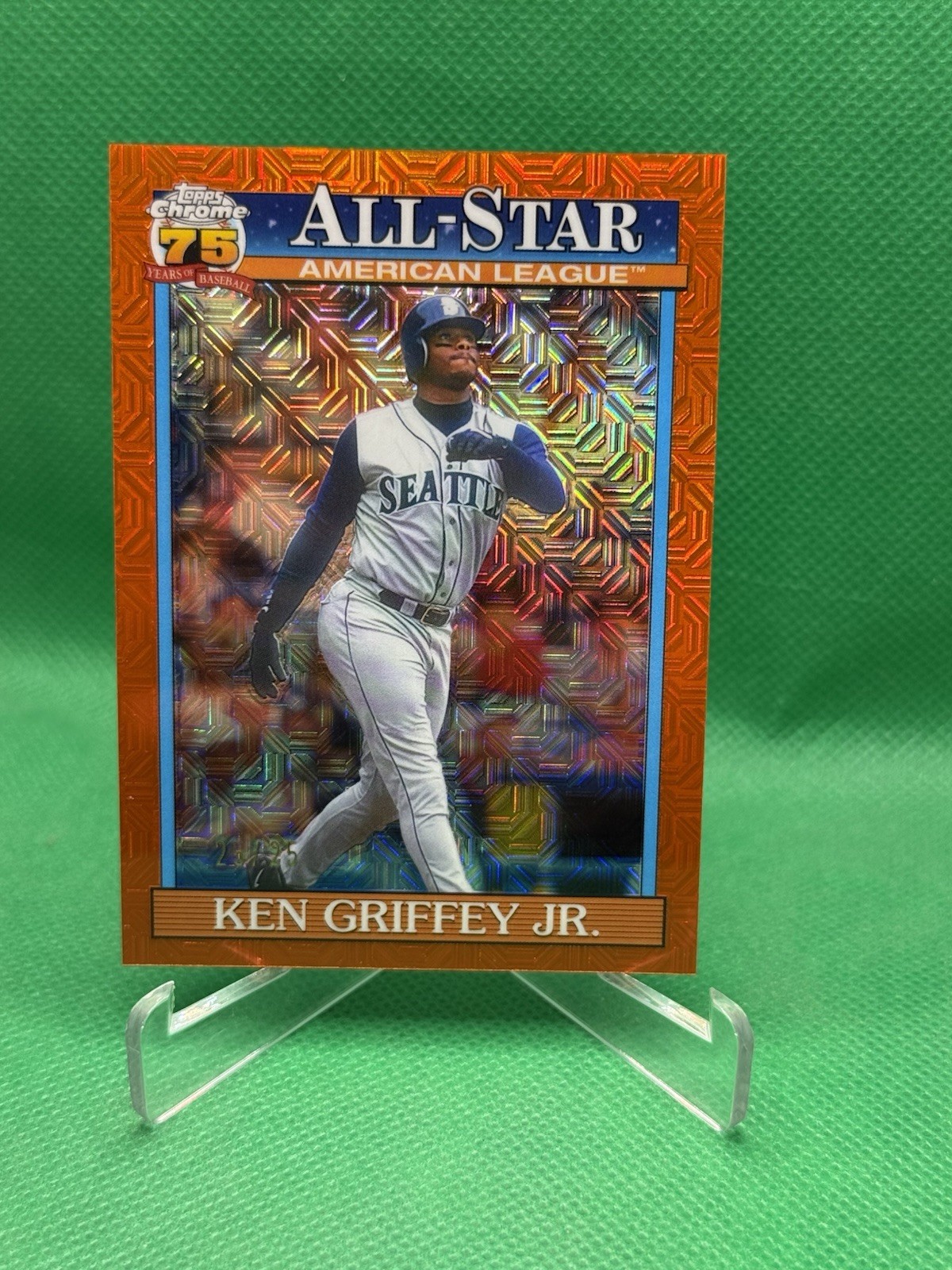 2026 Topps Series 2 Baseball Ken Griffey Jr Silver Pack Orange Mojo # 25/25!
