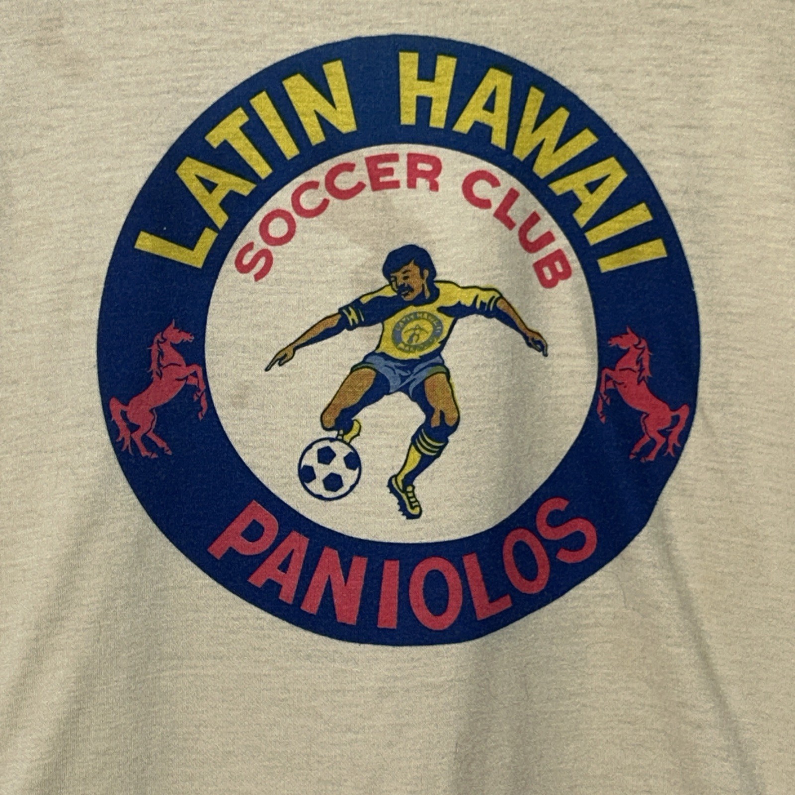 ✨Authentic Soccer 1970 Latin Hawaiian Soccer Club Paniolos League Tee-Shirt M/L