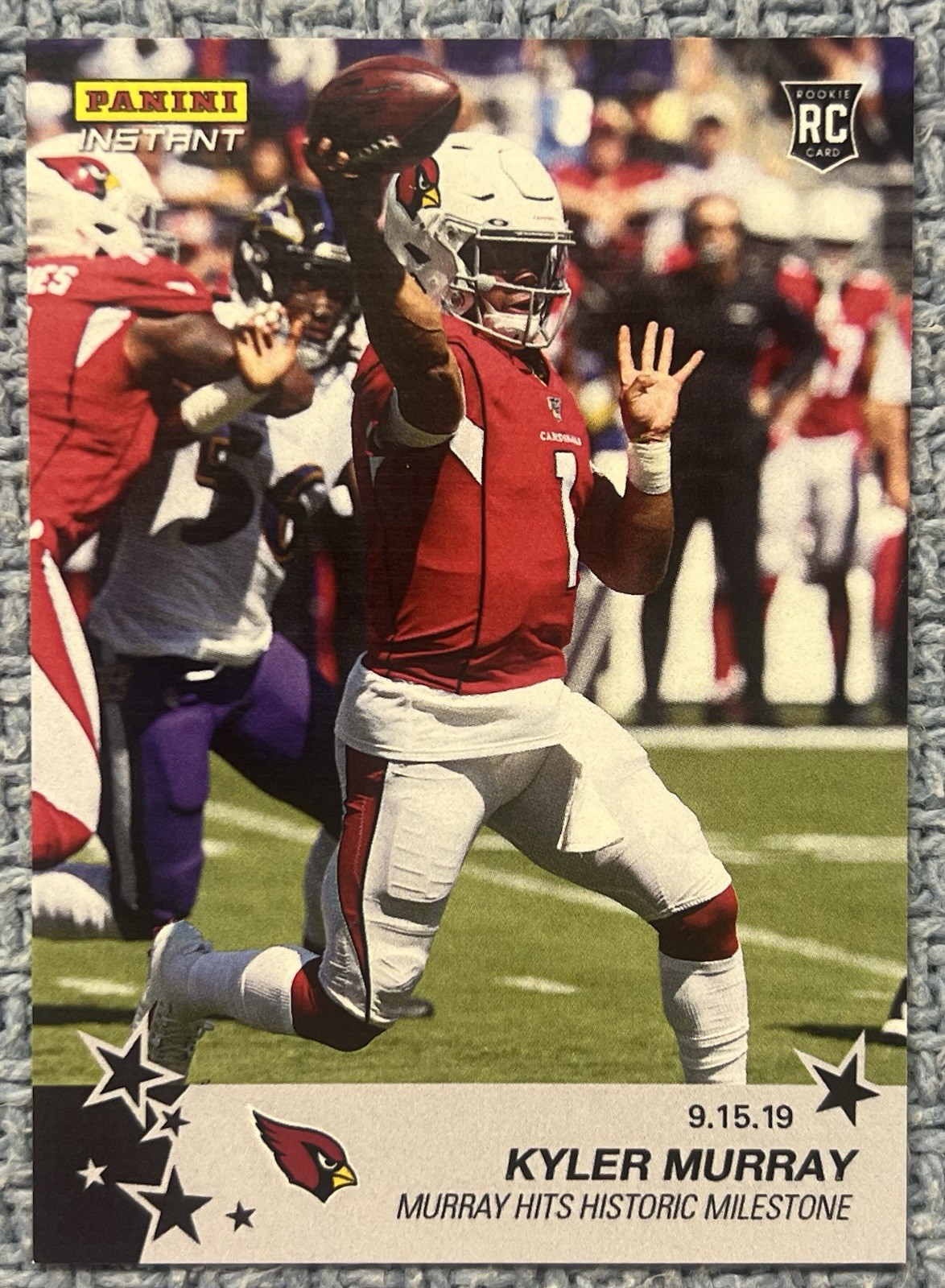 2019 Panini Instant Football – Kyler Murray – Historic Milestone (RC) 1/1