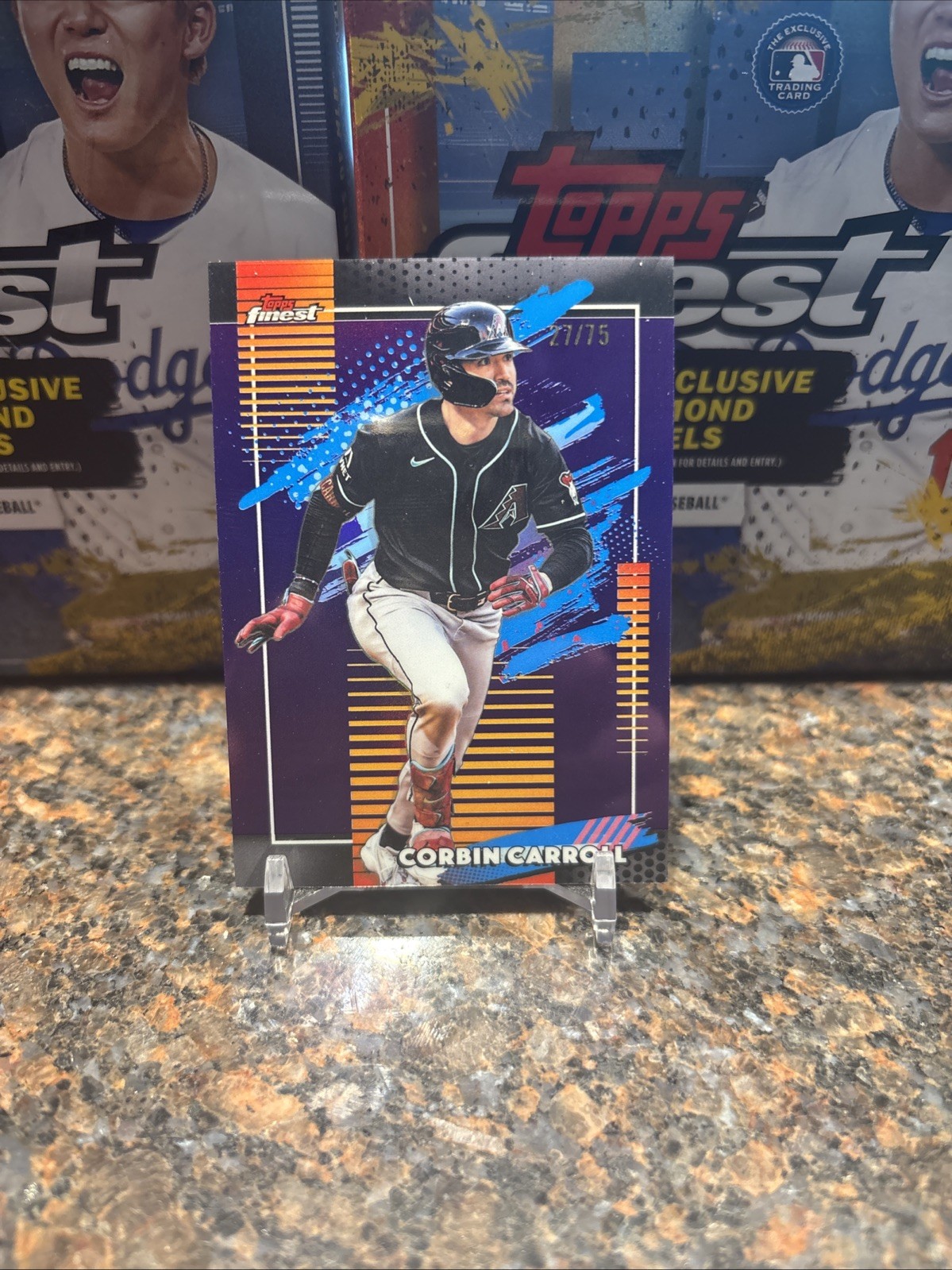 2026 Topps Finest – Common Corbin Carroll #153 Purple Refractor /75 SP