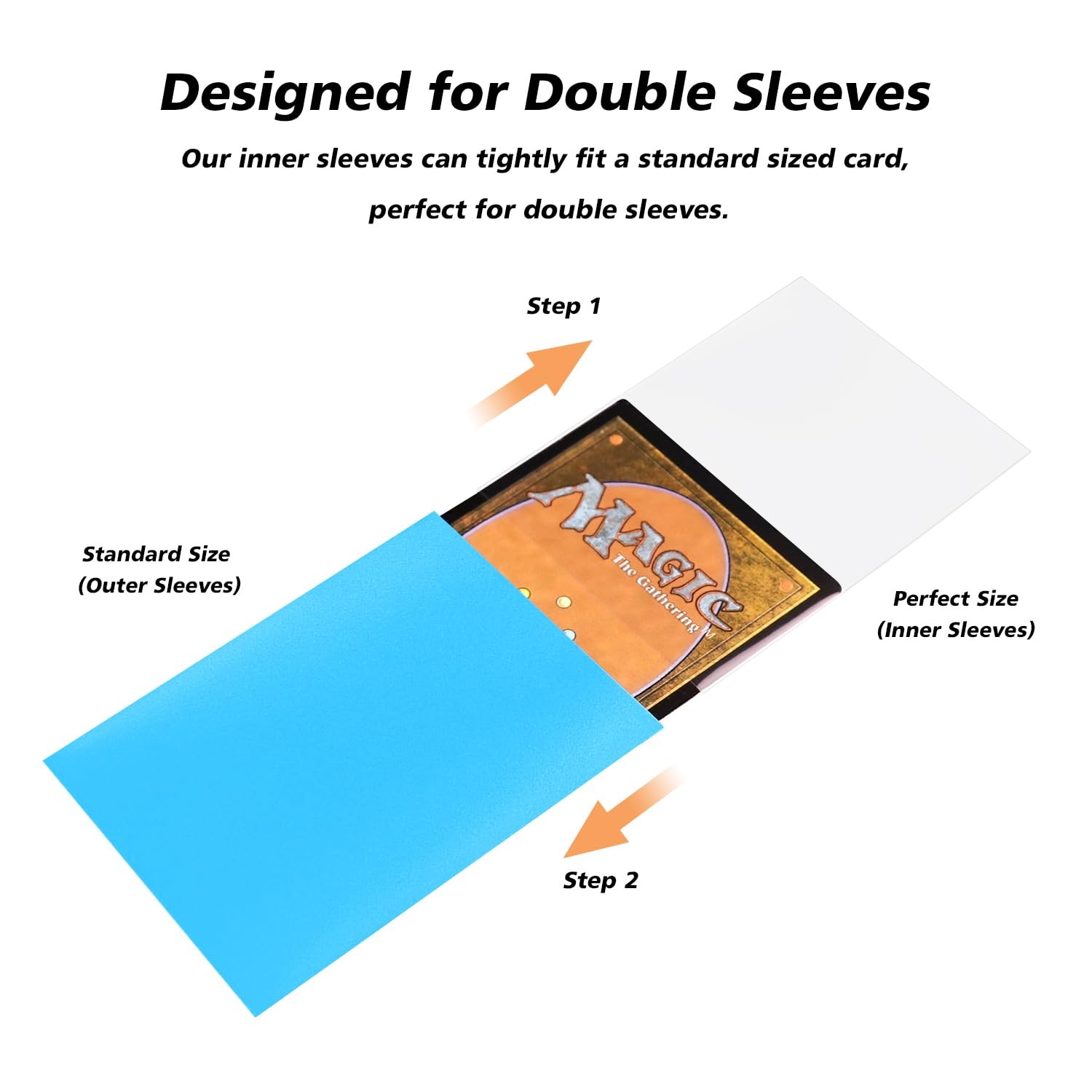 400 Pcs Ultra Clear Perfect Fit Sleeves for MTG, Perfect Inner Sleeves for Do…