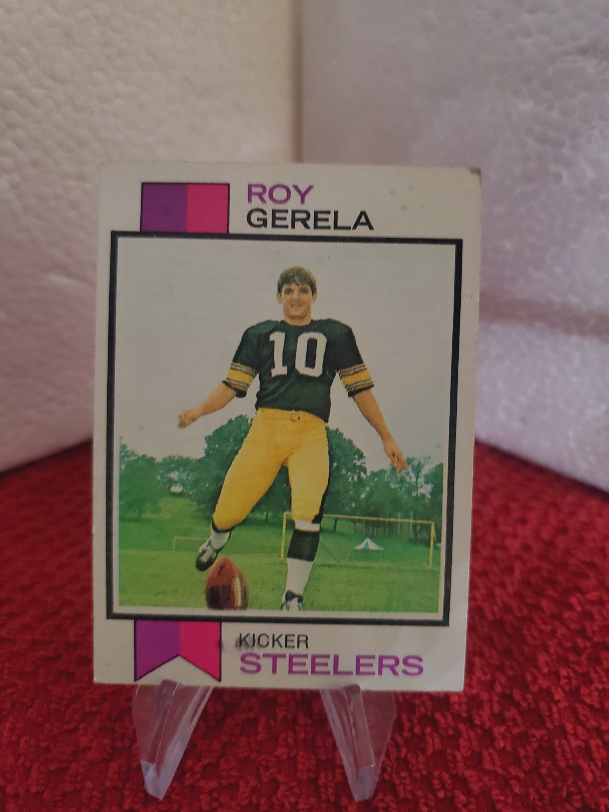 1973 Topps NFL Roy Gerela #40 Pittsburgh Steelers