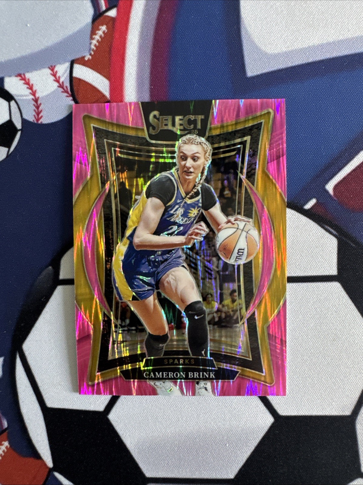 2025 Panini Select WNBA #9 Cameron Brink Concourse Pink Flash SP Sparks