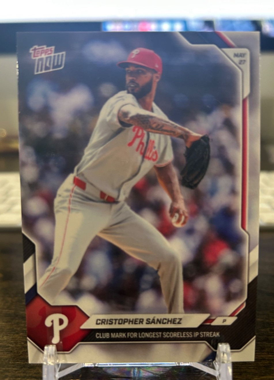 2026 Topps Now Cristopher Sanchez #258 Phillies Baseball Card MINT