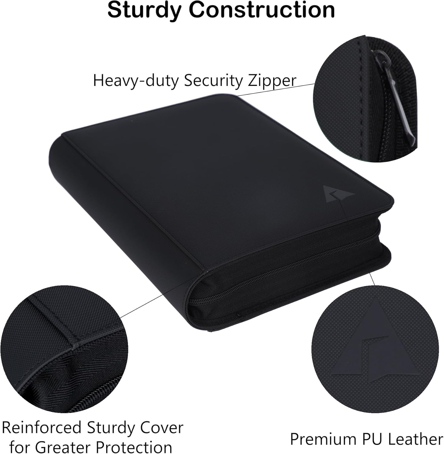 4-Pocket Binder for Semi Rigid Card Holders, Holds 208 Semi Rigid Card Holder