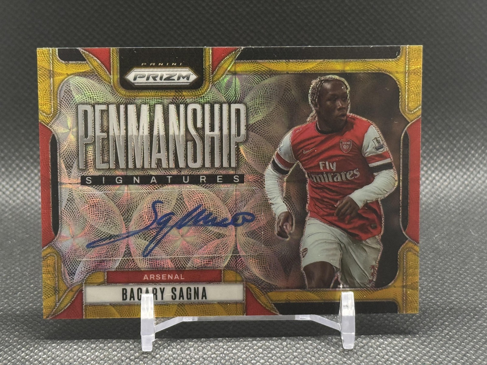 2024-25 Panini Prizm Premier League – Bacary Sagna Penmanship Choice Gold #/10