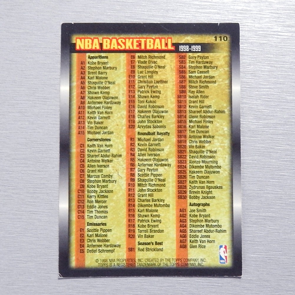 1998-1999 Topps NBA Basketball Base Complete Your Set Pick Your Cards #1-220