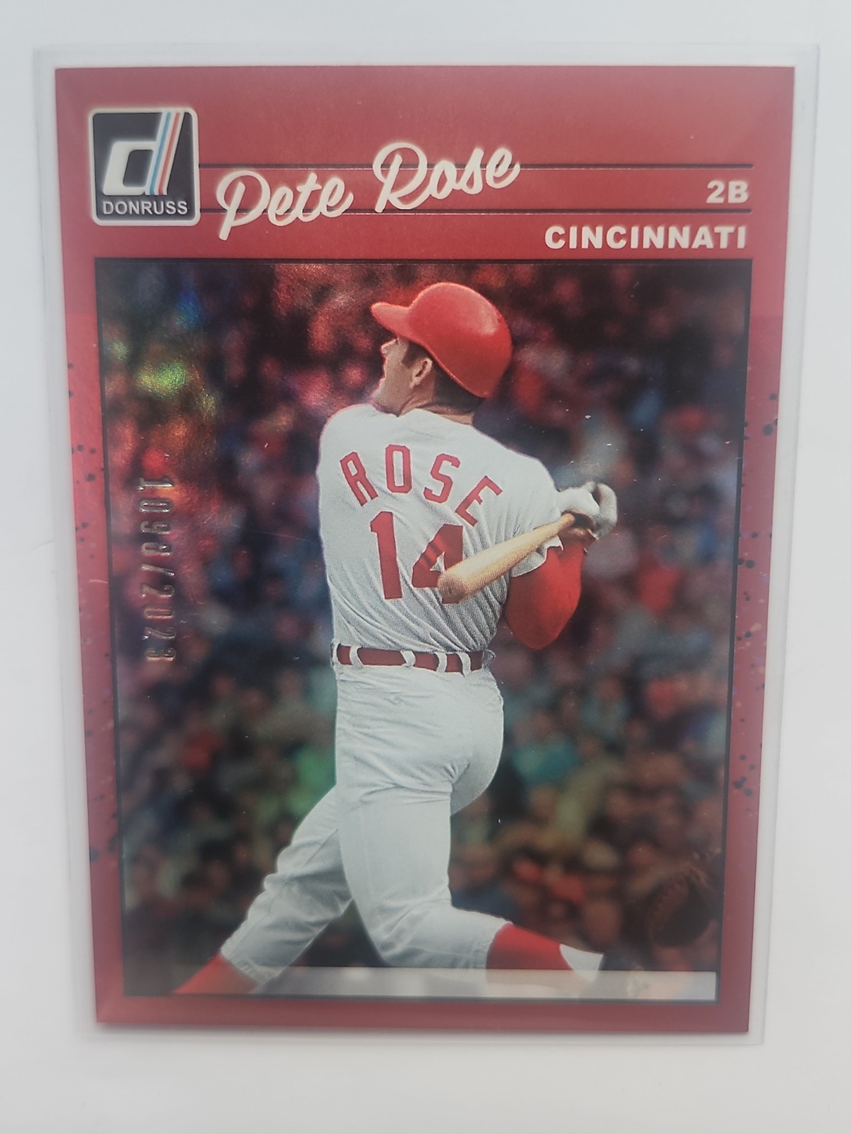 2023 Panini Donruss – Retro 1990 Pete Rose #259 Holo Red Numbered /2023