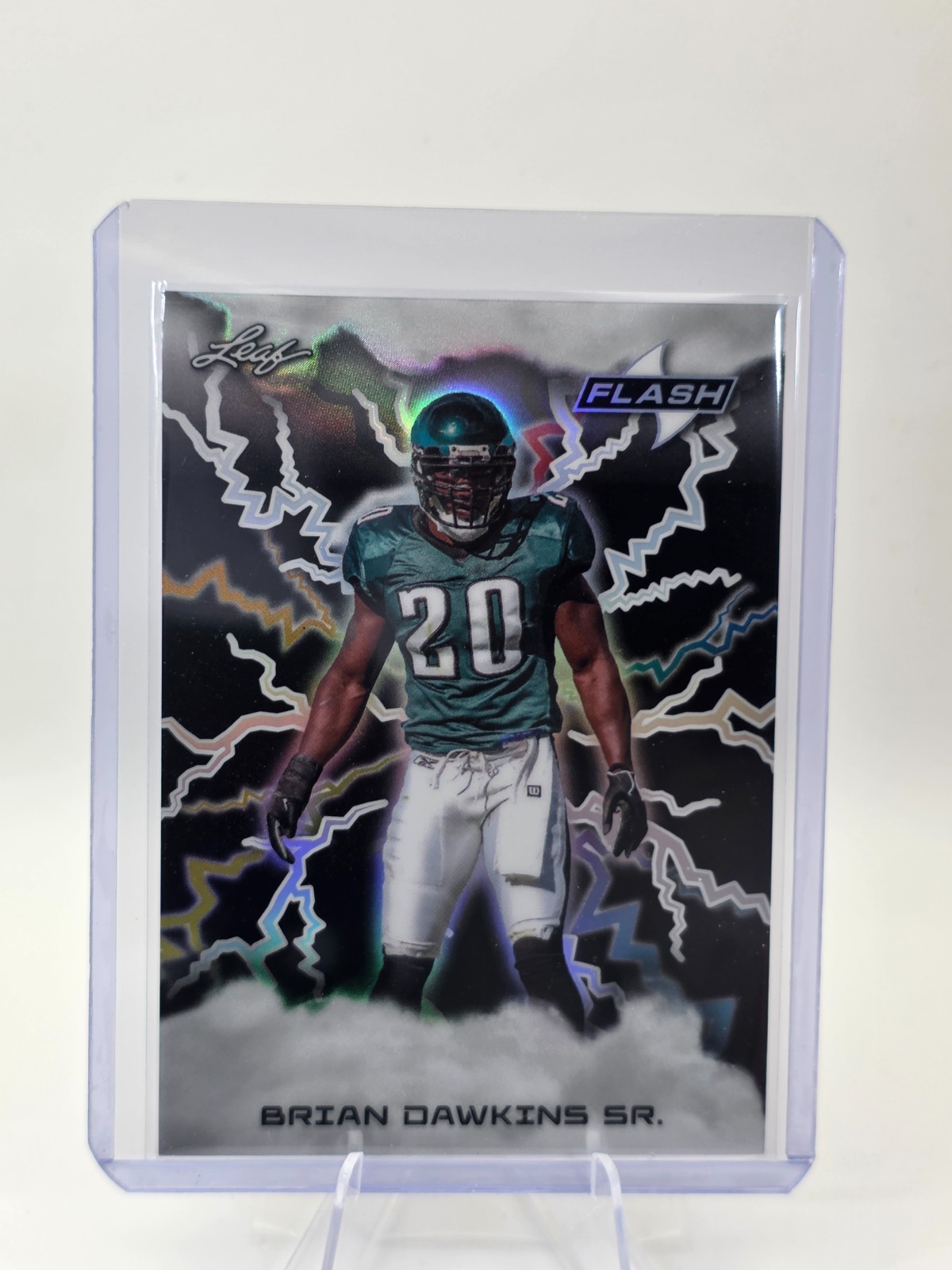 2025 Leaf Eclectic Flash Brian Dawkins Sr. 1/1 #FB-25 Silver Holo Eagles HOF